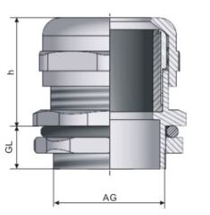 EMC Brass Cable Gland - D Series