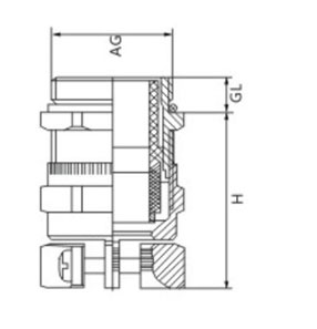 Double-Locked Cable Gland Supplier_Double-Locked Cable Gland drawing