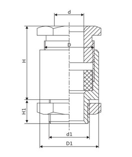 Marine Cable Gland supplier_Marine Cable Gland TJ Type drawing