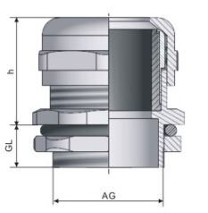 Brass Cable Gland Vendor_EMC Cable Gland drawing